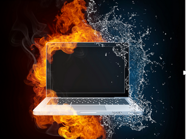 Sinistre restauration d'ordinateur touché par l’eau ou le feu